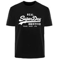 Retro men's pure cotton short sleeve T-shirt in white and black, sizes XS to 3XL