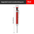 2.8mm metal long head carpenter's pencil with black refill core and single head design for deep hole marking