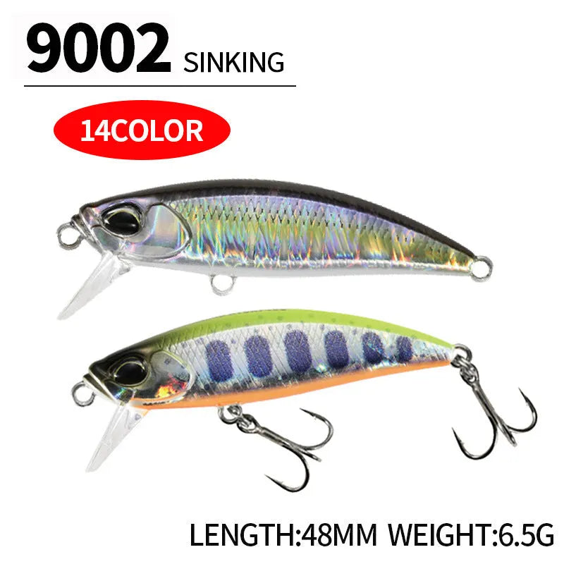 48mm Japanese mino fishing lure for mandarin fish and snakehead in multiple colours