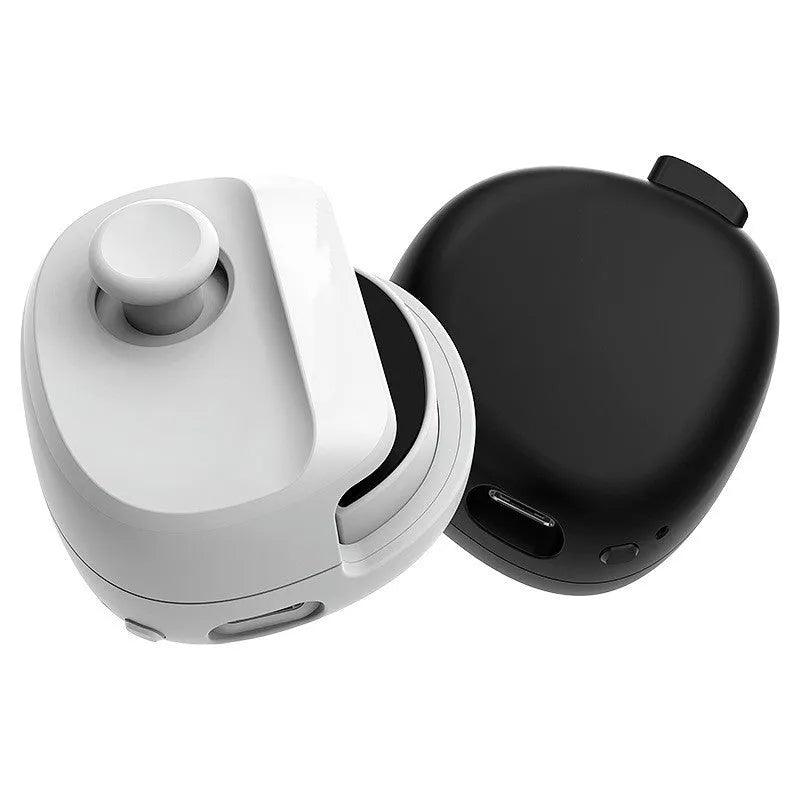 Black and white USB gaming stick with 8.8cm square base dimensions