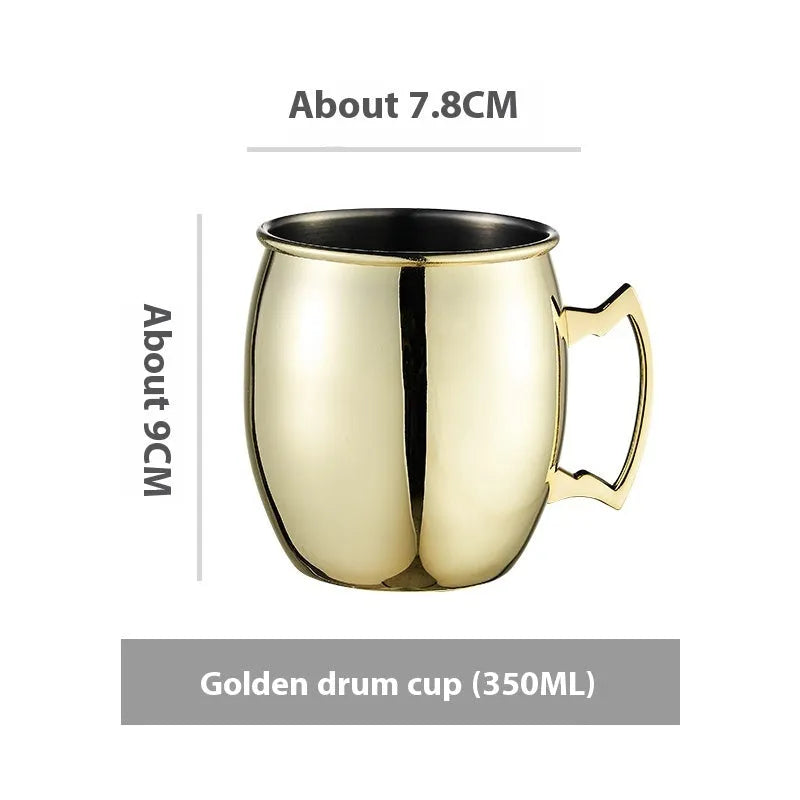 Copper plated stainless steel Moscow mule cup in a choice of hammered or smooth finish and multiple colours.