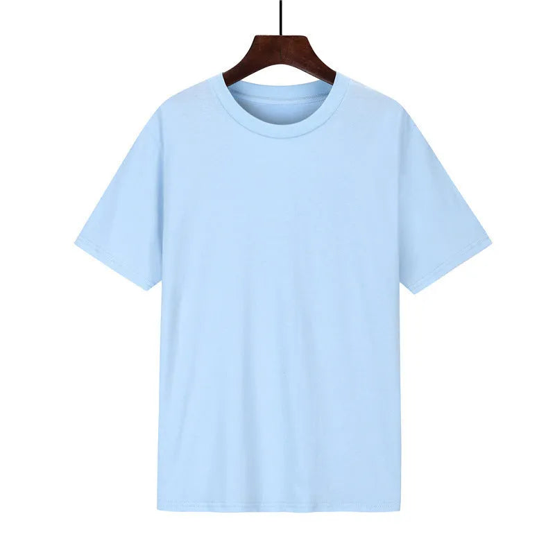 Men's loose fit cotton T-shirt in black with short sleeves and printed design