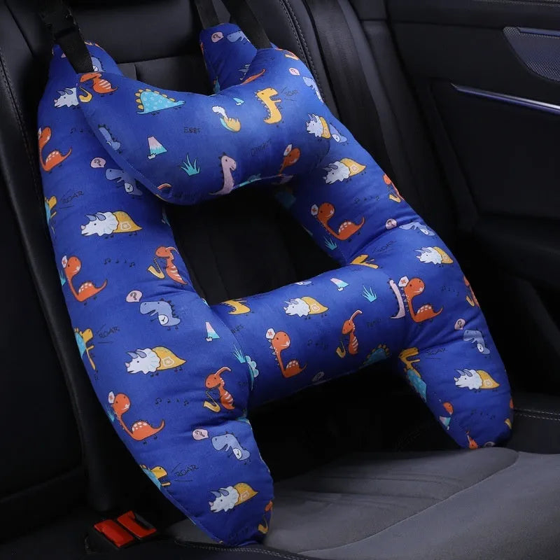 55x70cm car headrest sleeping pillow with pearl cotton filling in child-friendly patterns