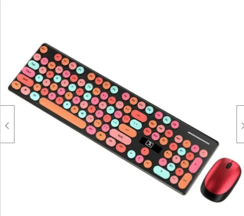 Wireless keyboard and mouse set in vibrant yellow colour with backlight functionality