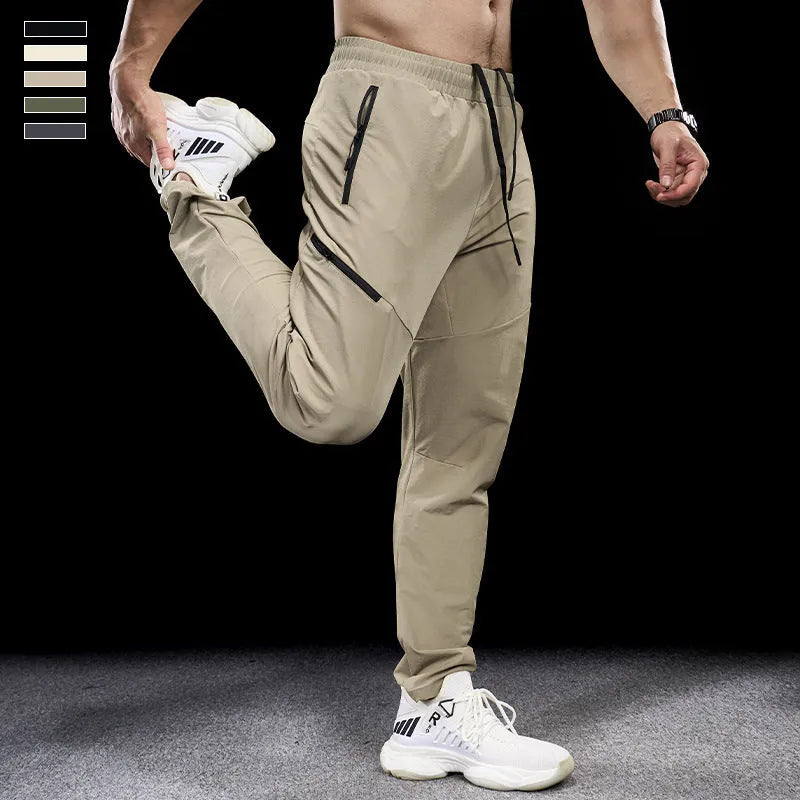 Men's waterproof quick-drying exercise pants in nylon fabric for sports and fitness