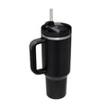 40 oz stainless steel insulated tumbler with handle and straw in multiple colours