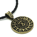 Lunavin ODing logo necklace pendant with antique silver finish and adjustable snake bones chain