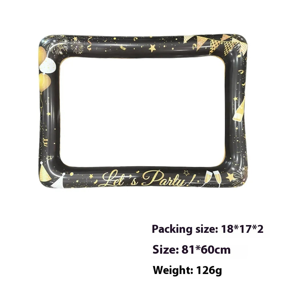 Christmas inflatable PVC photo frame for holiday photography and parties