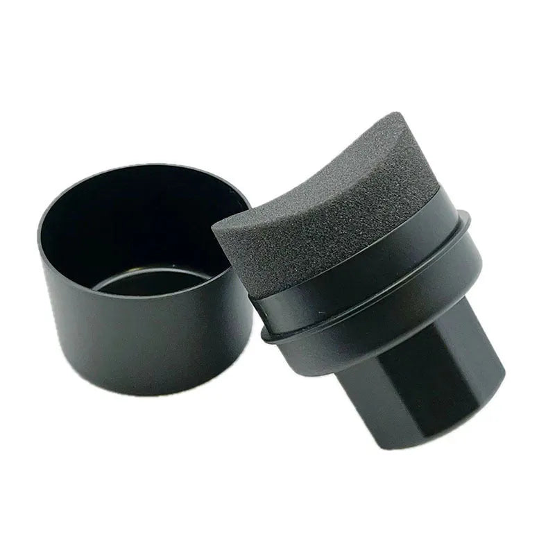 Car tyre polishing sponge brush with lid showing four sponge colour and texture options