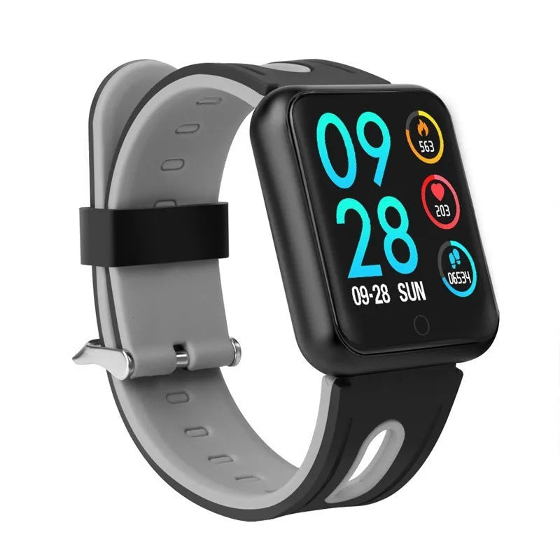 Smart bracelet health monitor with heart rate blood pressure oxygen sleep tracking 1.3 inch touch screen silicone wrist strap