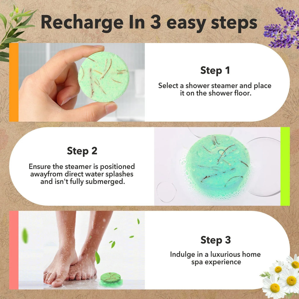 Round dry flower fragrance shower bath salts set with eight 35g pieces