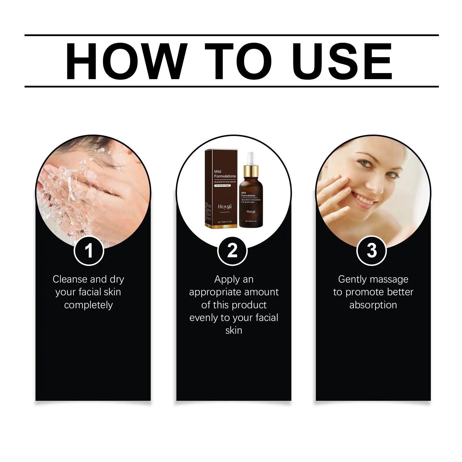 Square 2.8cm facial essence bottle with arbutin collagen vitamin C hyaluronic acid formula 30ml