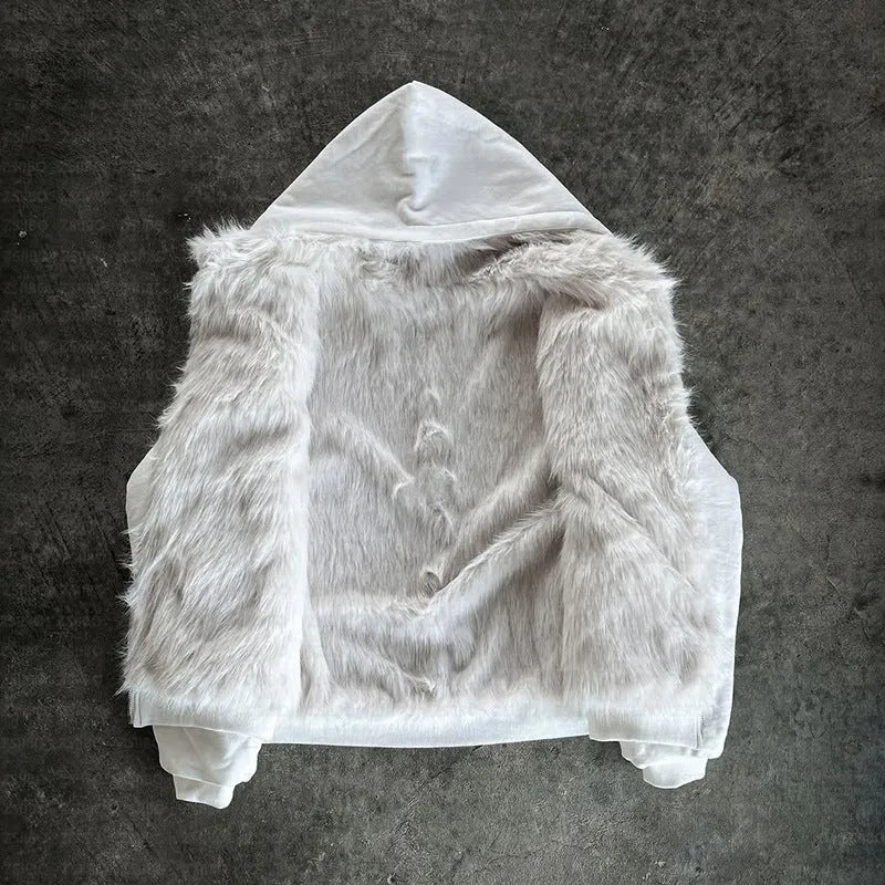 Black or white casual baggy coat with long sleeves and loose cardigan fit