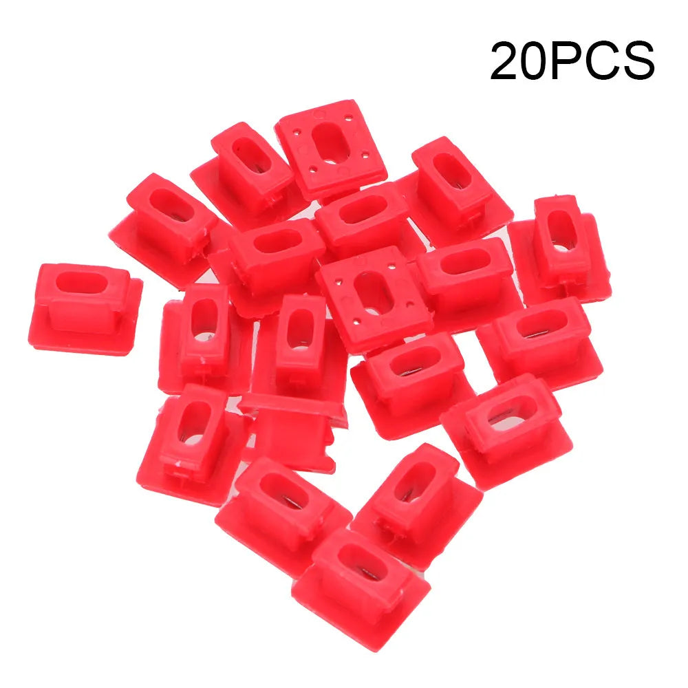 Plastic snap buckle clips for BMW door walnut interior trim panel replacement.