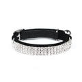 Velvet cat collar with rhinestones in five colours, adjustable from 20cm to 30cm length