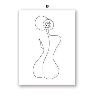 Frameless canvas wall art with spray painting finish in four sizes and colour styles