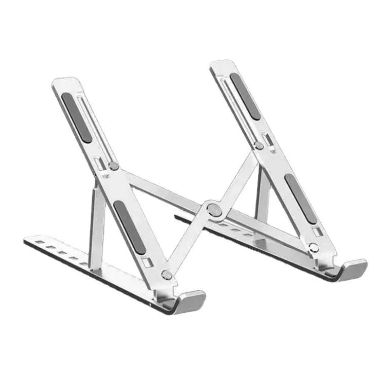 N3 aluminium alloy folding laptop stand in silver colour showing 16-18 inch size with cloth storage bag