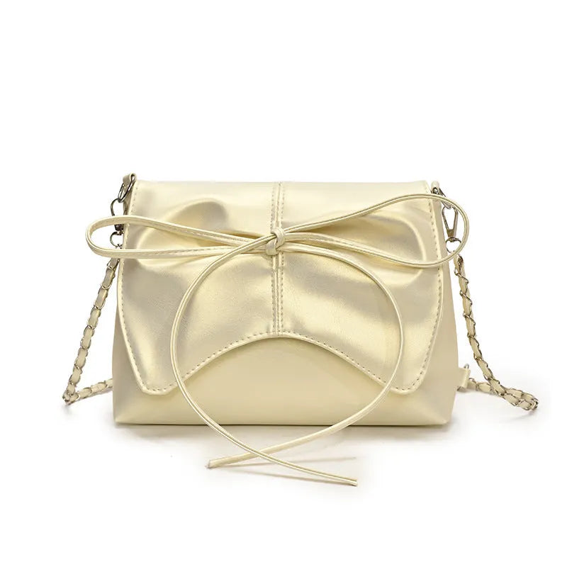 Women's underarm crossbody bag in horizontal square shape with sandwich pocket design and crossbody strap