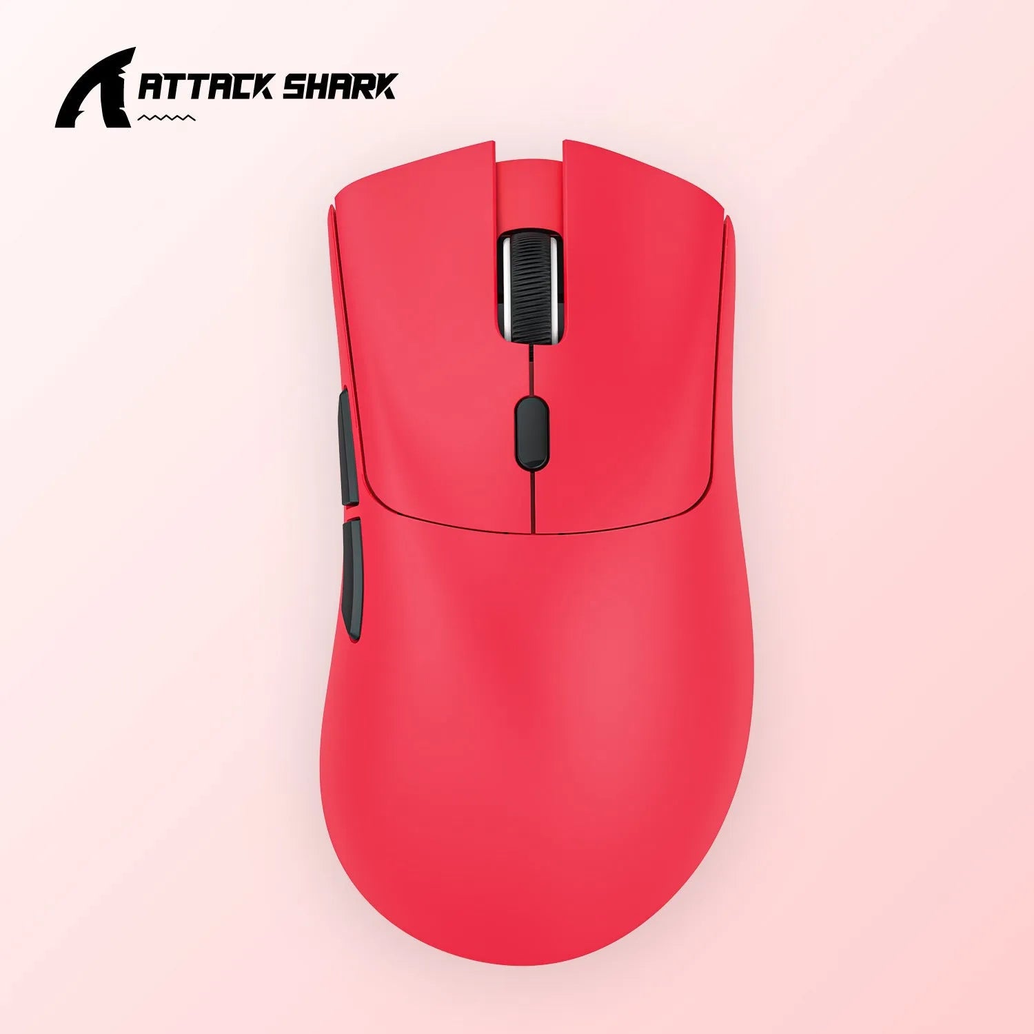 Attack Shark wireless gaming mouse in black colour showing three connection modes