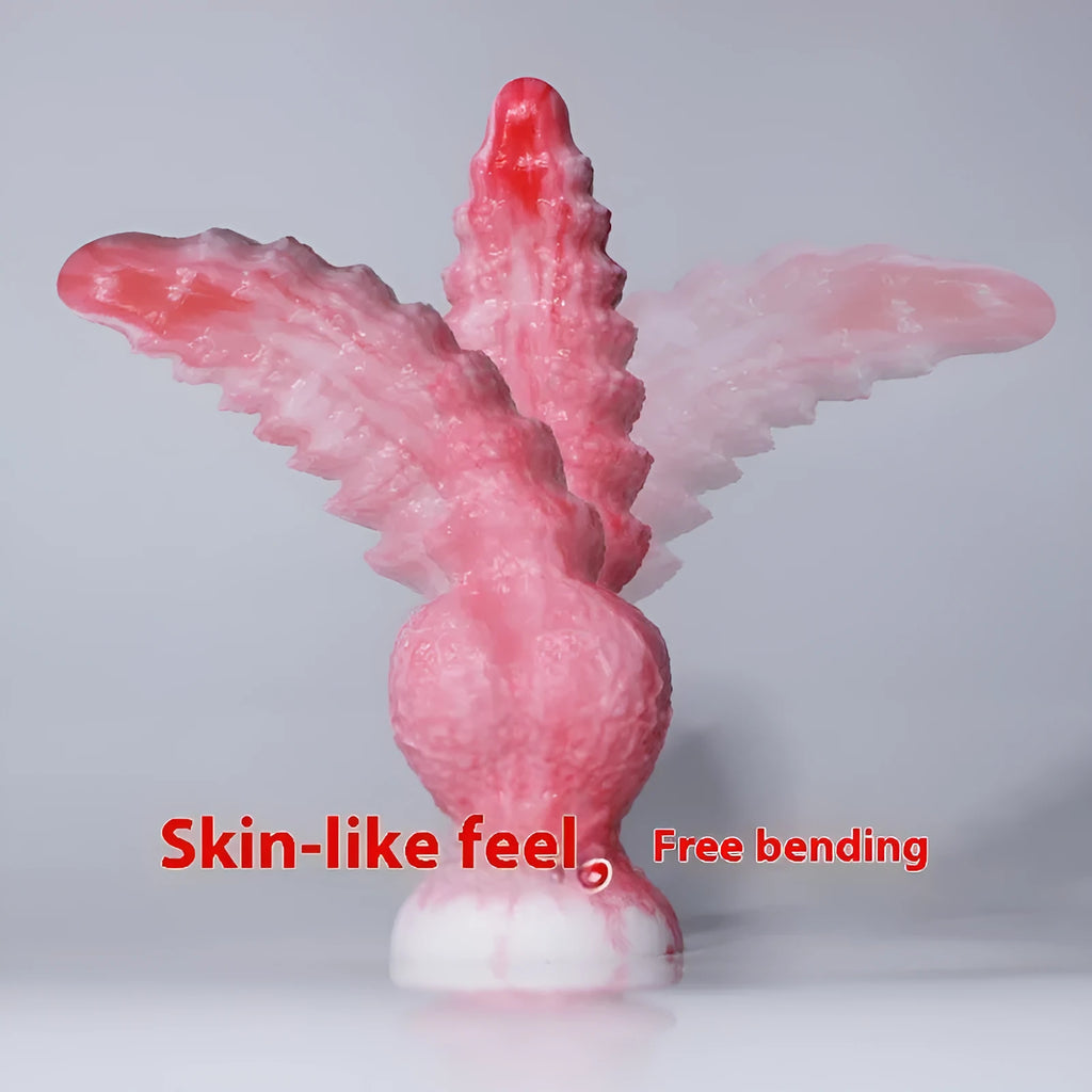 Pink platinum silicone penis-shaped masturbation toy for women, shown with Berserker S and M size options.