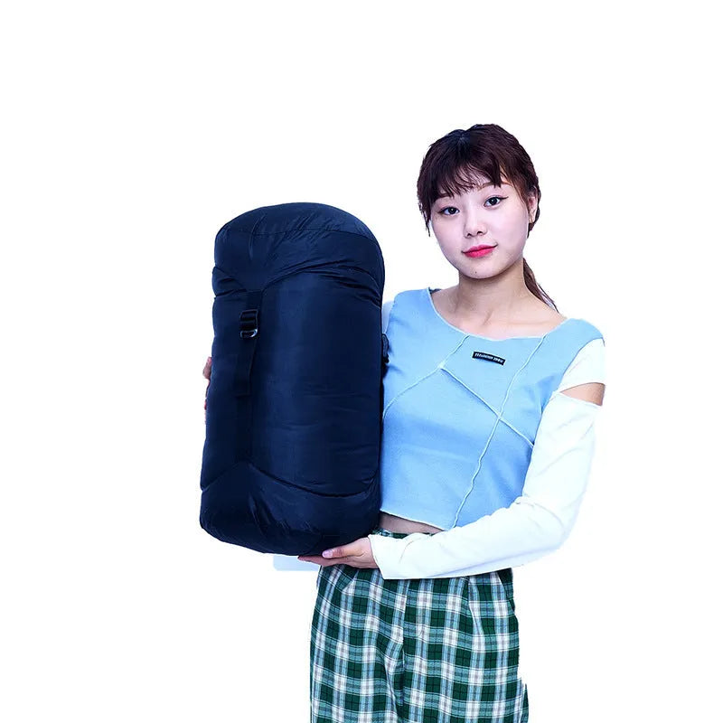 Ultralight mummy down-filled sleeping bag for adults, 400T nylon shell, white duck down fill, 210x80x50cm