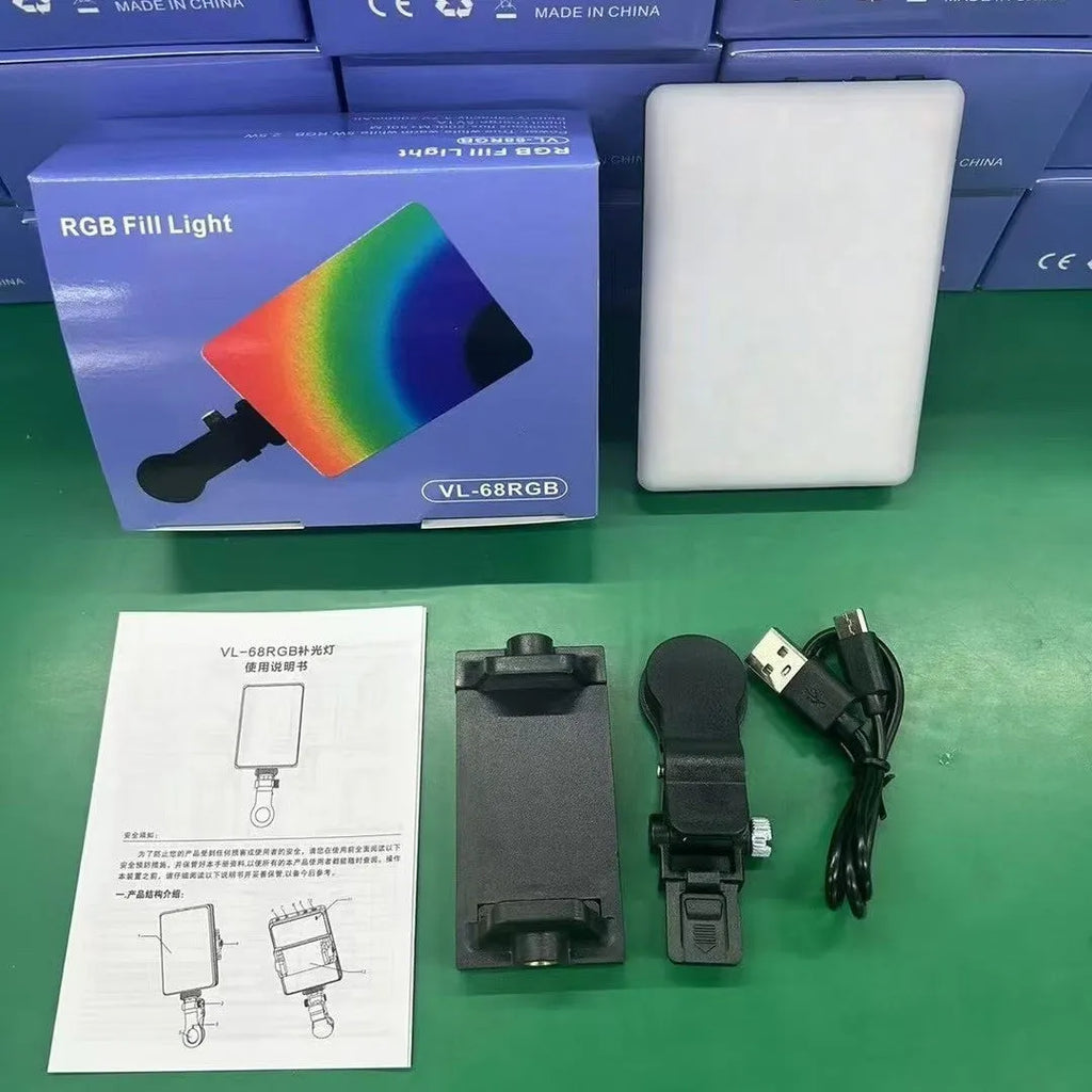 VL-60BI and VL-68BI LED pocket fill light clip for mobile phone photography