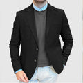 Men's loose fit cotton casual jacket in army green colour, retro tailored style