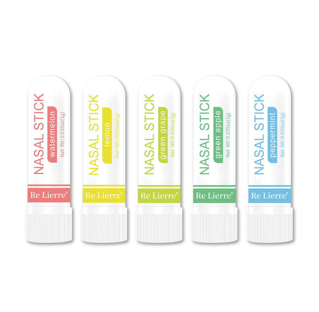 Re Lierre 5-in-1 Nasal Energy Bar white plastic inhaler stick with cap for breathing support