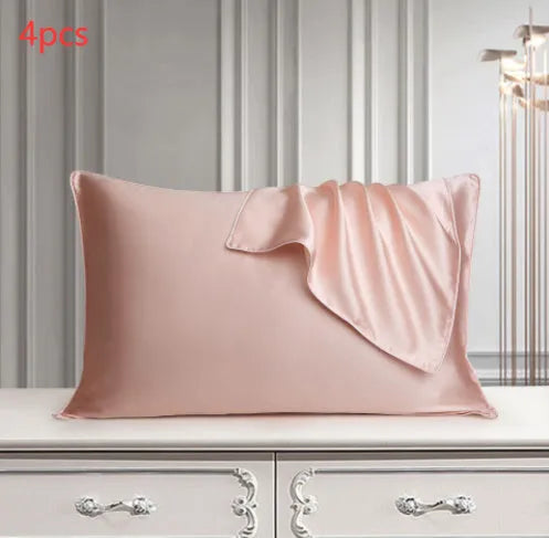 Single mulberry silk pillowcase in palace luxury style, size 48cm by 74cm.