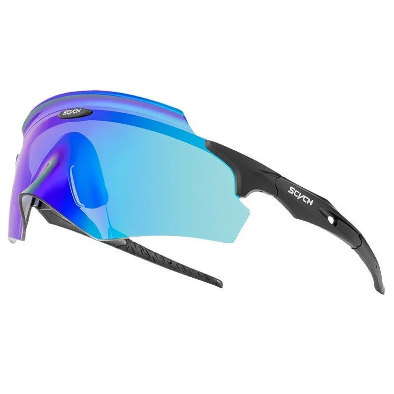 Frameless windproof sports goggles with integrated colourful lens in multiple style options