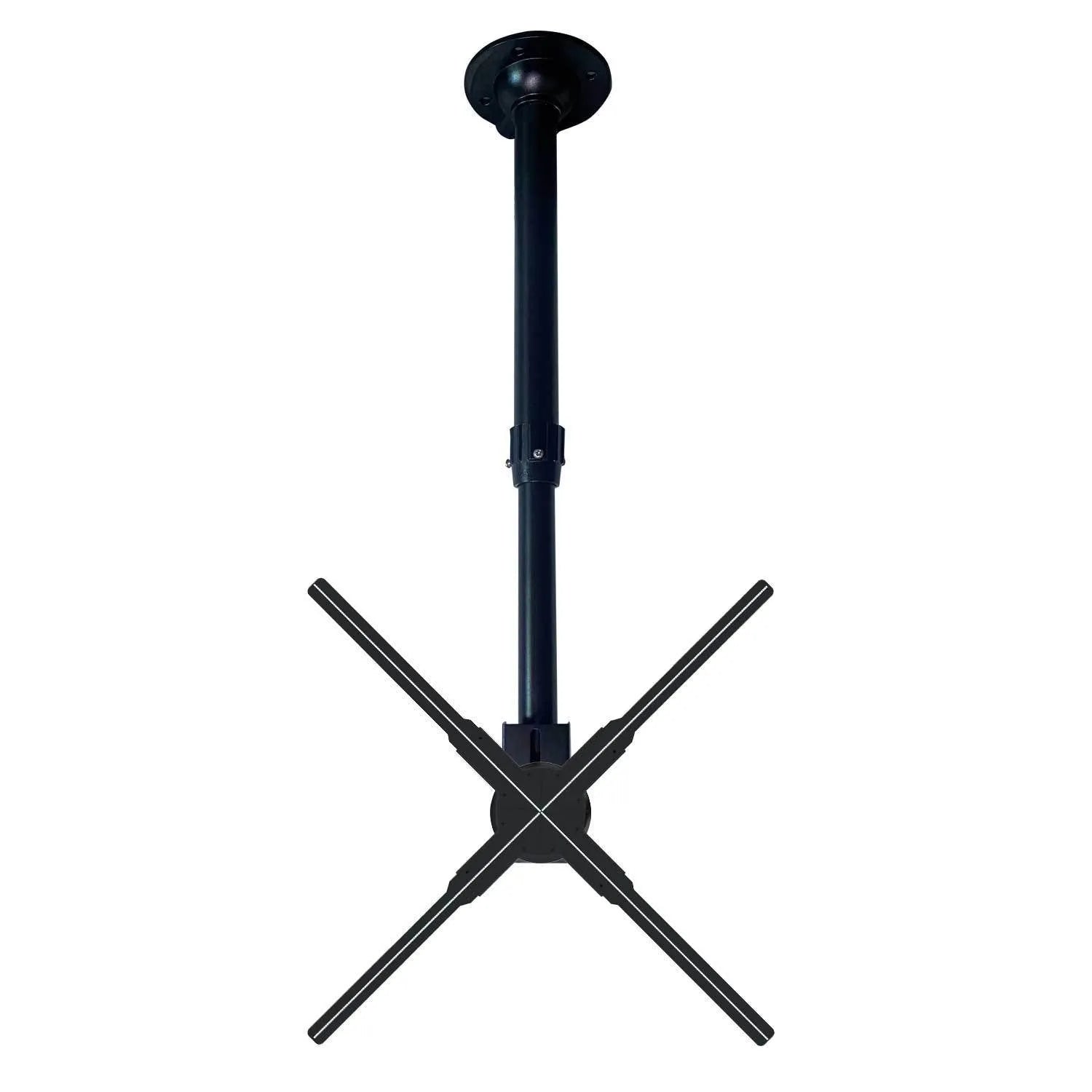 Metal holographic 3D projection fan hanger black desktop stand bracket on table