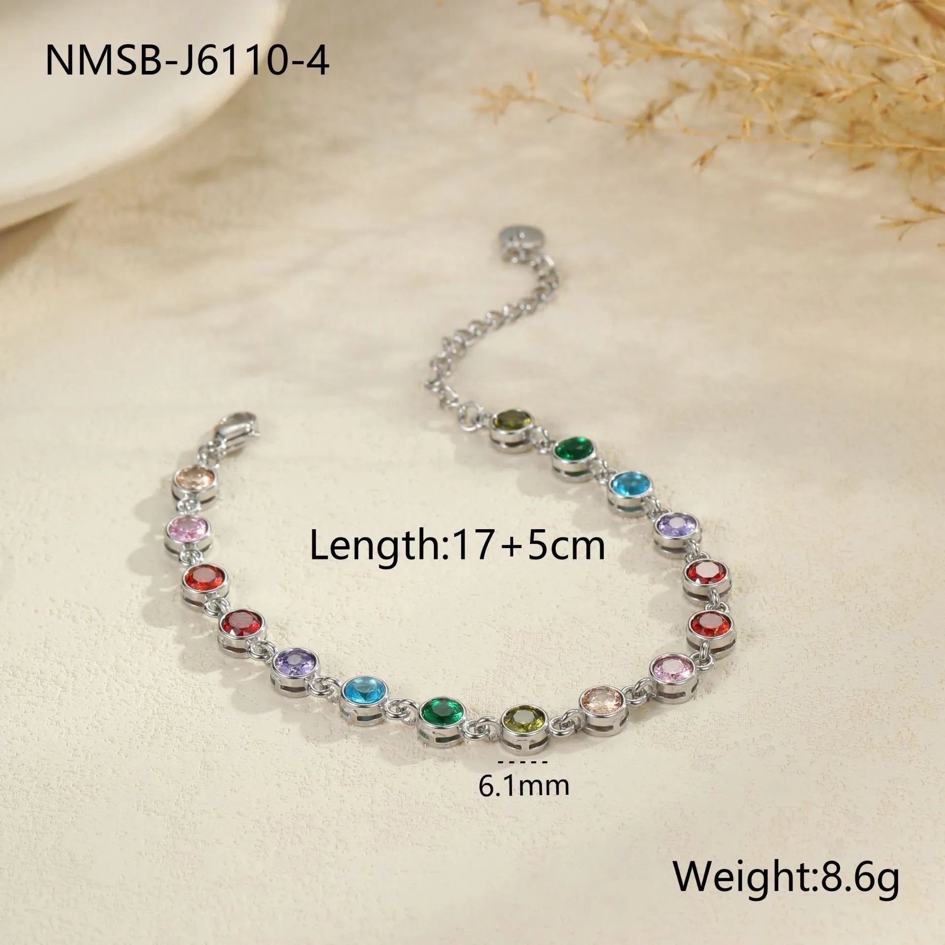 Women's geometric stainless steel bracelet with electroplated gold or silver finish in heart, circular, or square styles.