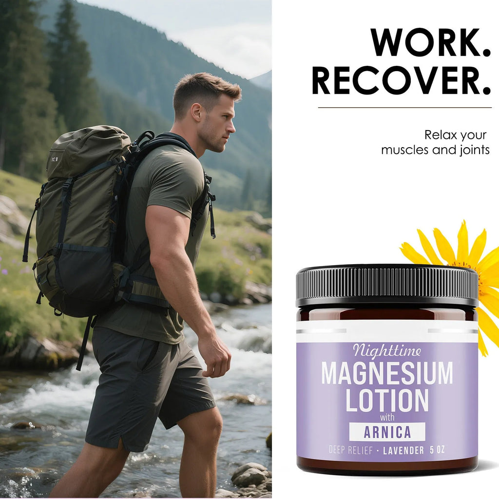 Magnesium body butter cream jar 150ml with natural extracts