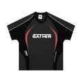 Men's loose fit t-shirt with colour matching letters printed design in short sleeve polyester fabric