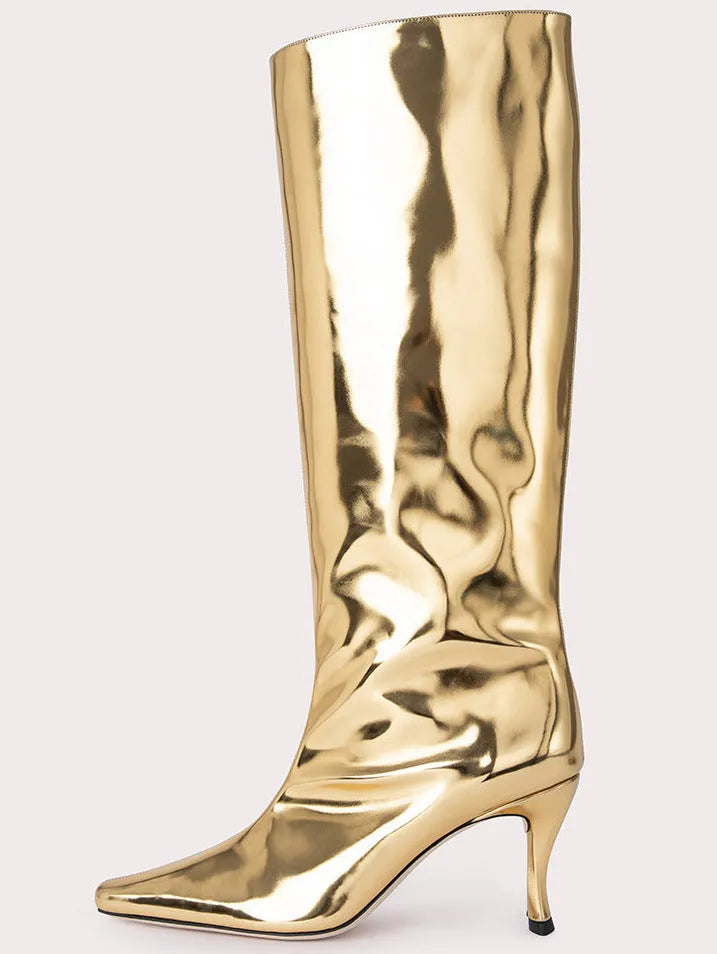 Women's square toe cowboy boots in microfibre available in multiple colours including black, snake pattern, and brown stone