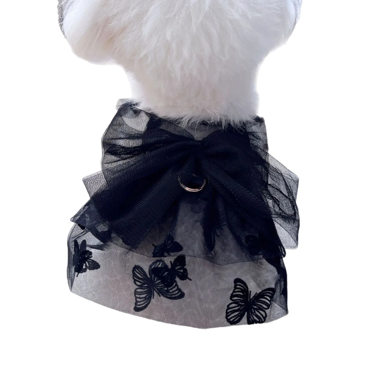 Black princess tulle skirt for small dogs and cats with five size options