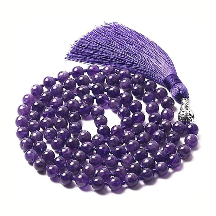 Geometric agate tassel necklace with colourful stone beads measuring 95-100cm in length