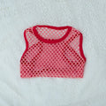 Hollow mesh dog vest clothing in elastic large mesh for summer, shown in black colour, size M