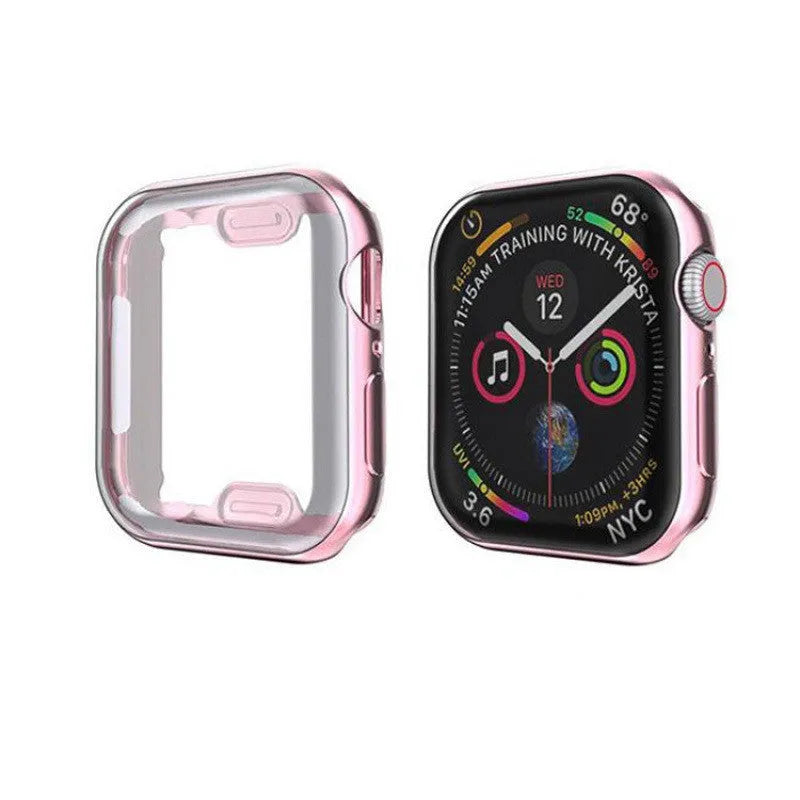 Flexible TPU watch case protective cover for 38mm 40mm 42mm 44mm smartwatch in multiple colours