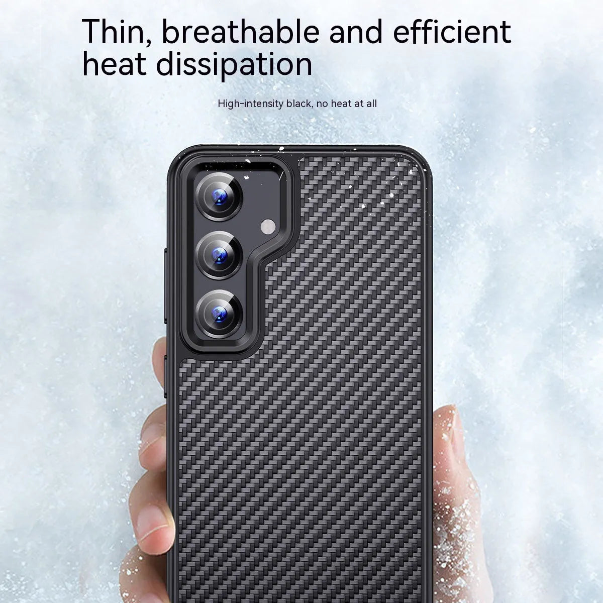 Aramid fibre frosted phone case magnetic shell for Samsung S23 S24 series black