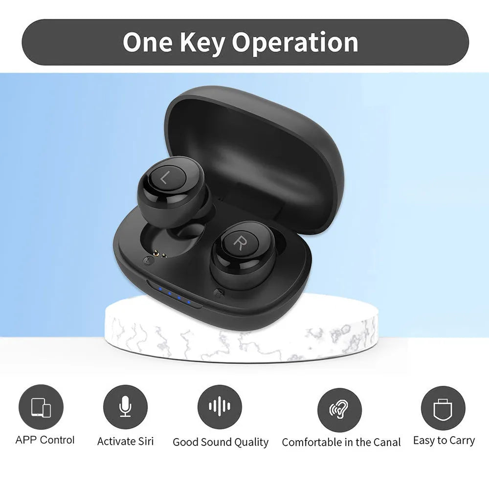 H001 black rechargeable Bluetooth digital headset sound amplifier for swimming and wading sports