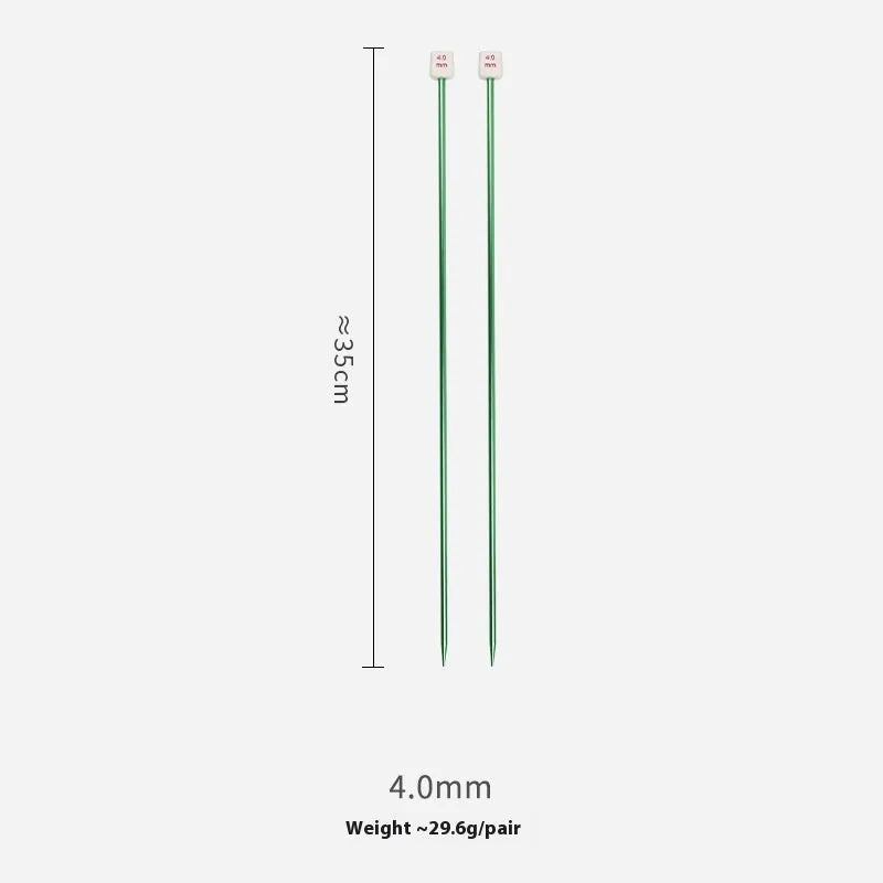Lengthened crochet hook set with protective caps showing 14 different sizes from 2.0mm to 10.0mm