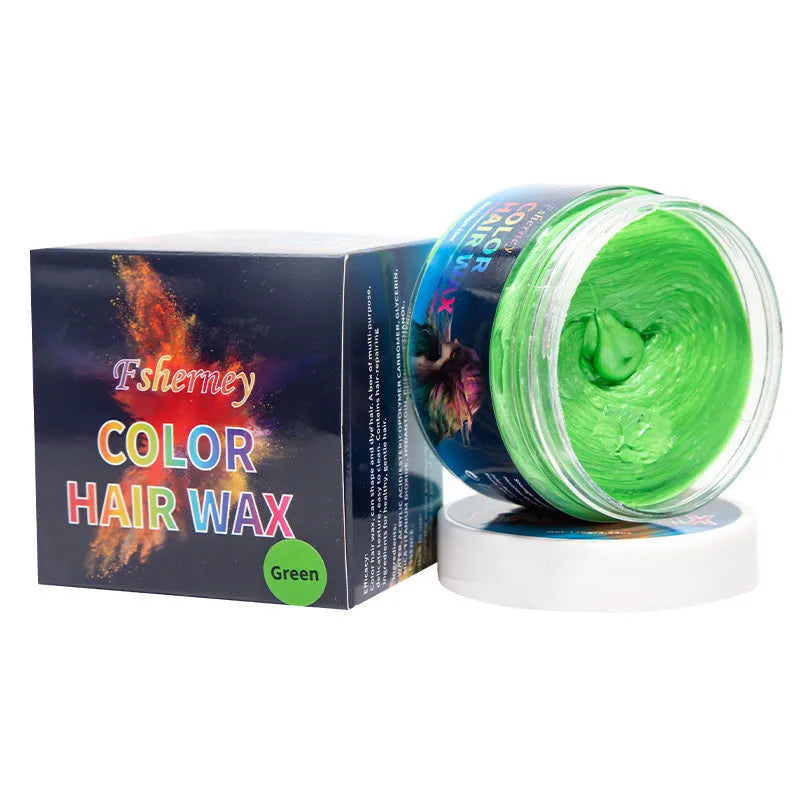 120g hair styling clay tin in multiple colour options including blue, green, red and yellow