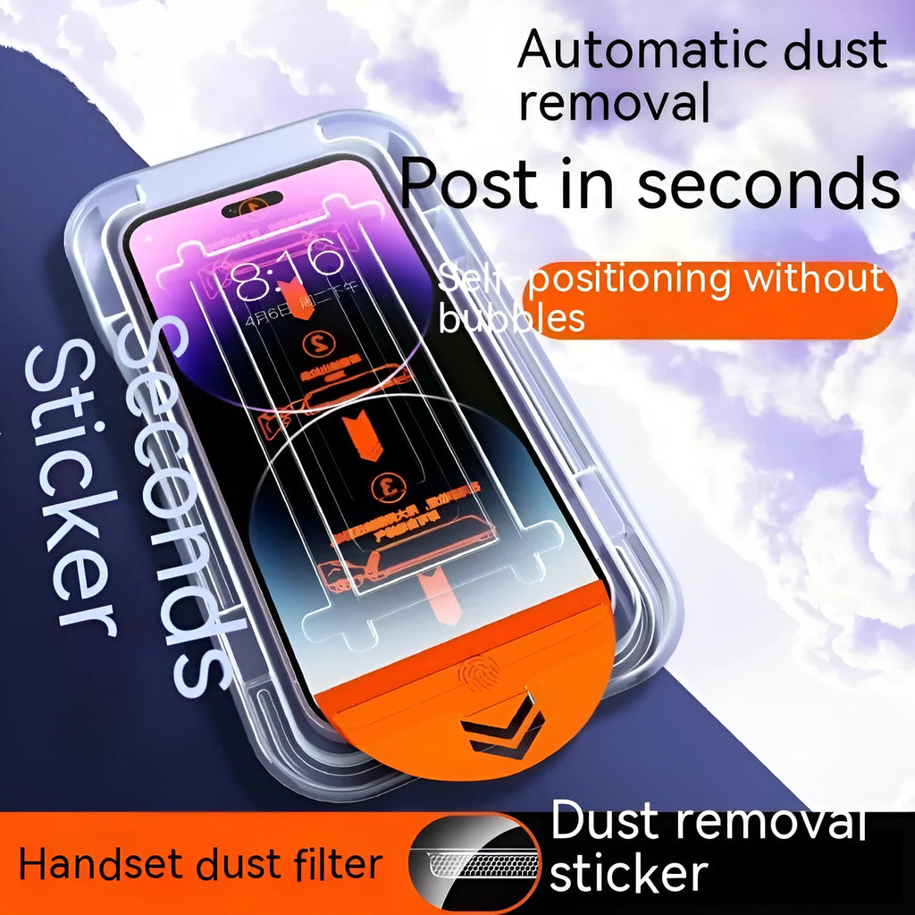 Tempered glass iPhone screen protector with frosted privacy coating and full coverage design.