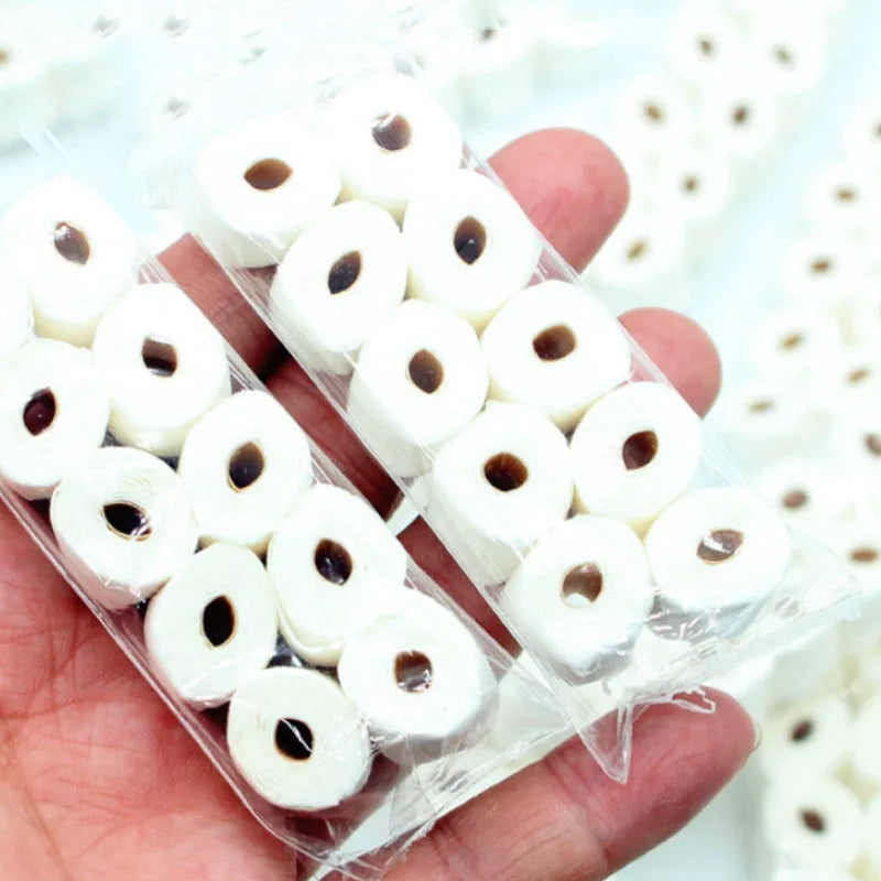 Children's paper simulated tissue roll toy model measuring 30mm by 15mm by 80mm