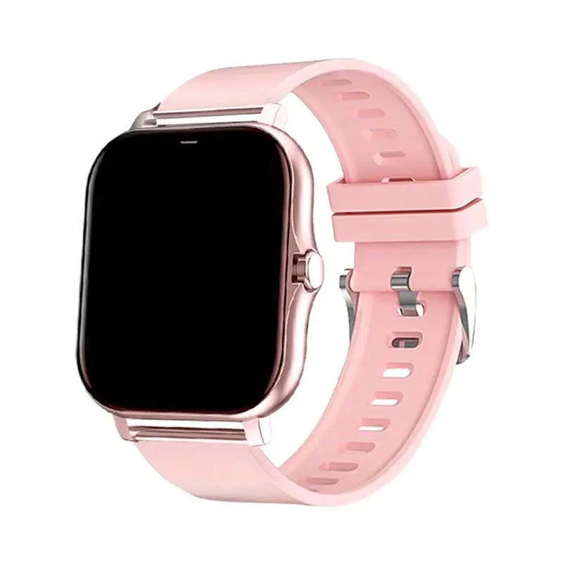 Smart watch with 144-inch touch screen showing heart rate display and Bluetooth calling interface
