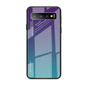 Gradient glass phone case for Samsung with TPU bumper and tempered glass back in colour 01style