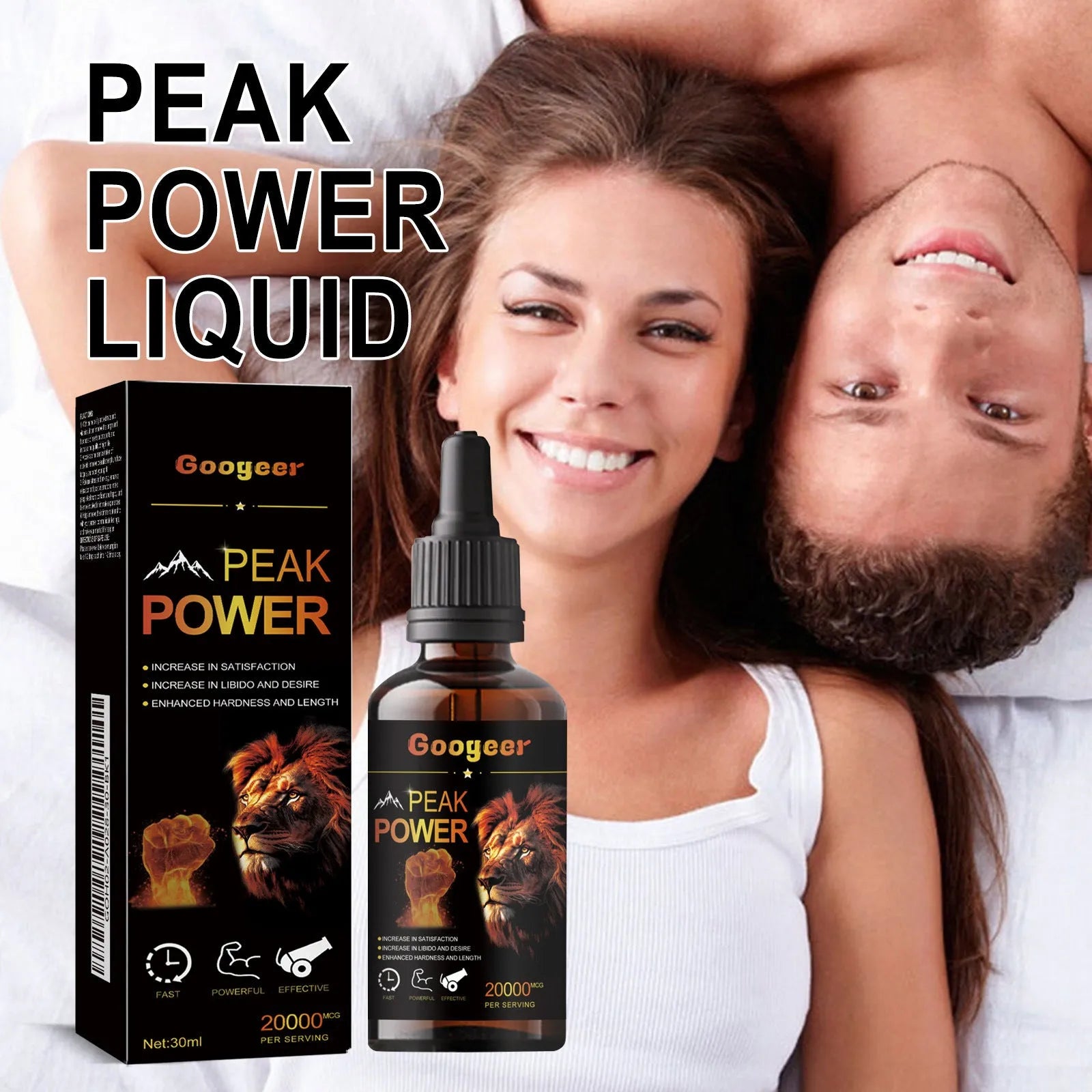 Googeer Peak Power Liquid Energy Supplement 30ml bottle for adult health energy support
