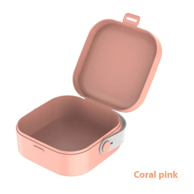 Medium polypropylene cable storage box with lid in five colour options for organising data cables and headphones