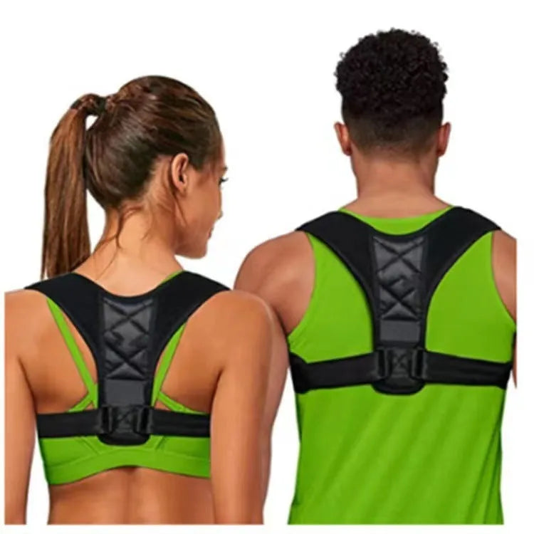Babaka style back correction band for sitting posture support with adjustable nylon straps